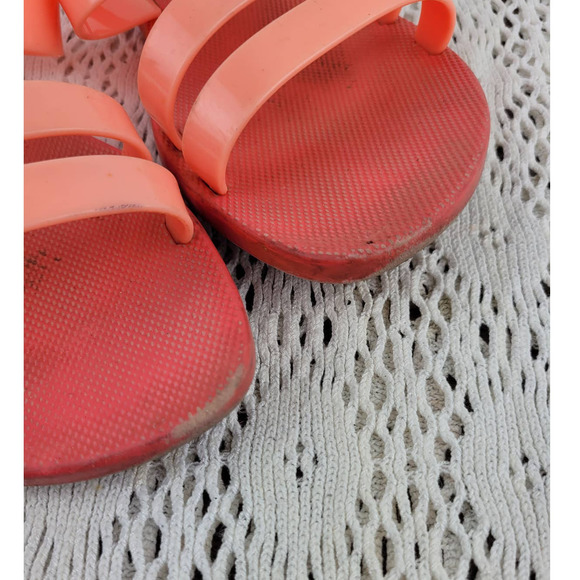 Old Navy Orange Coral Slip On Summer Sandals US Women's Size 8 - Picture 5 of 6